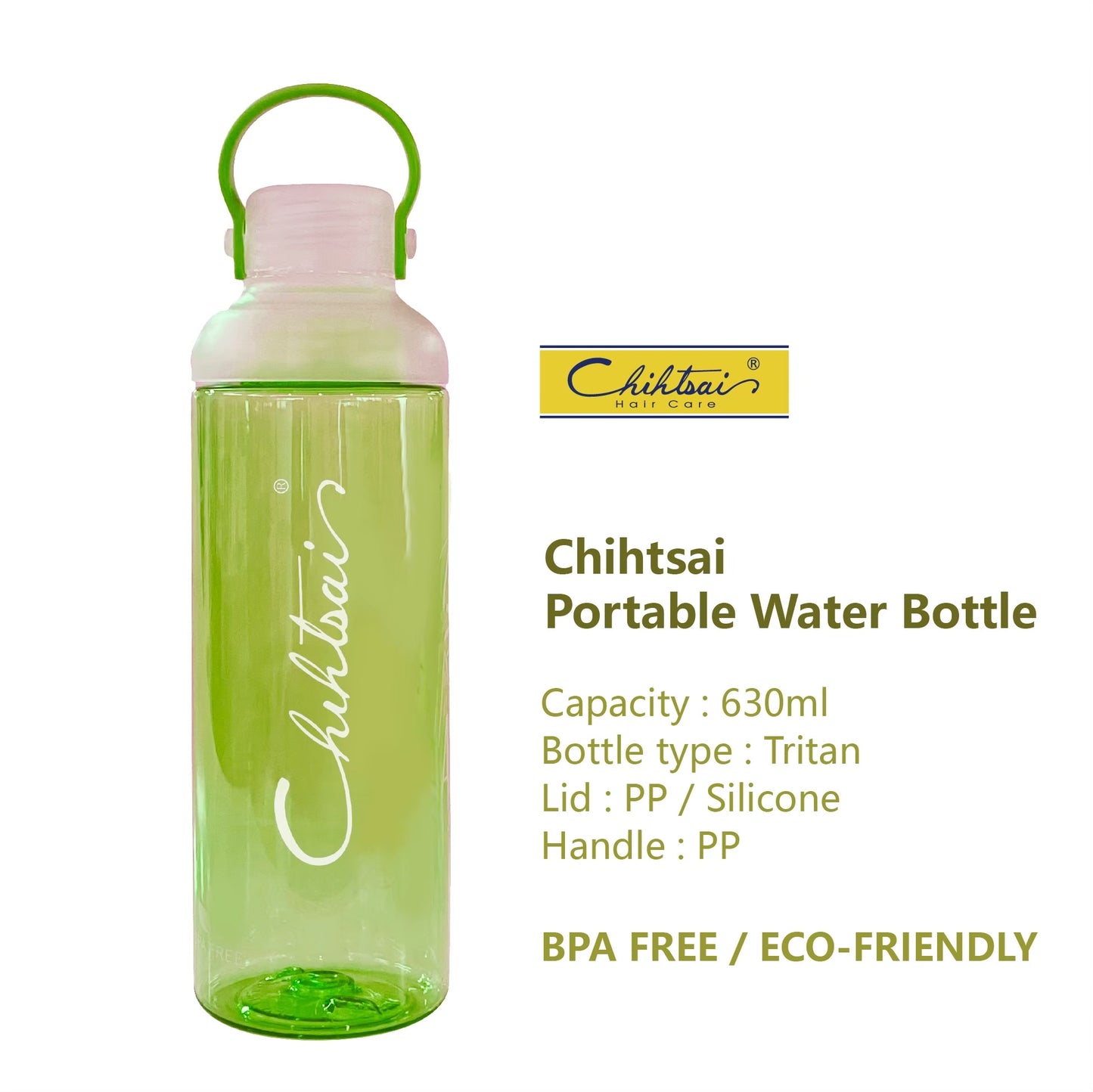 Chihtsai-Portable Water Bottle-Green-600ml