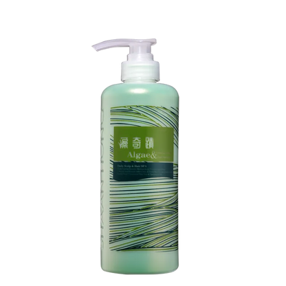 Remedio capilar calmante para el cuero cabelludo con algas