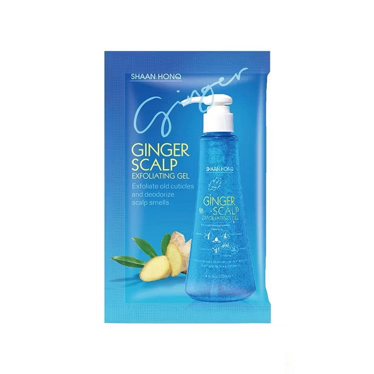 Gel exfoliante de jengibre para el cuero cabelludo 